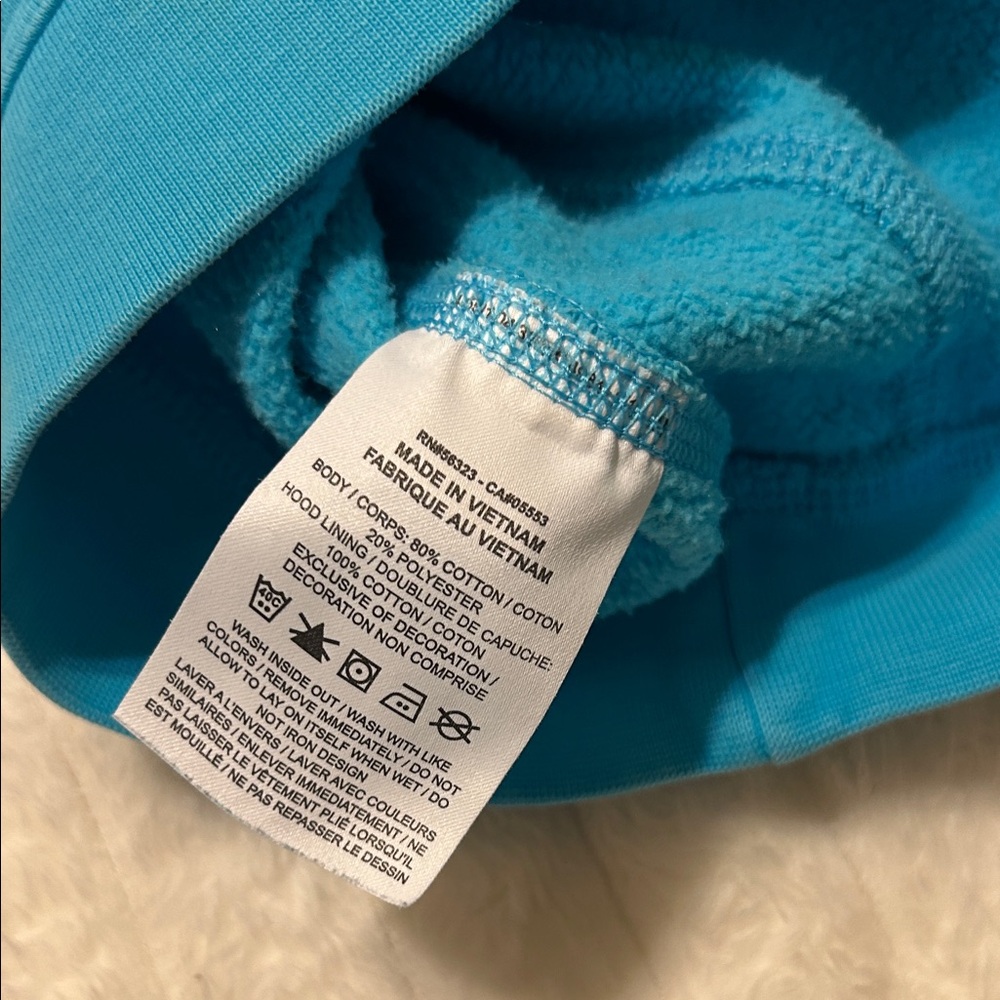 Nike Boys Sportswear Club Fleece Lined Pullover Hoodie Chlorine Blue - Picture 16 of 16